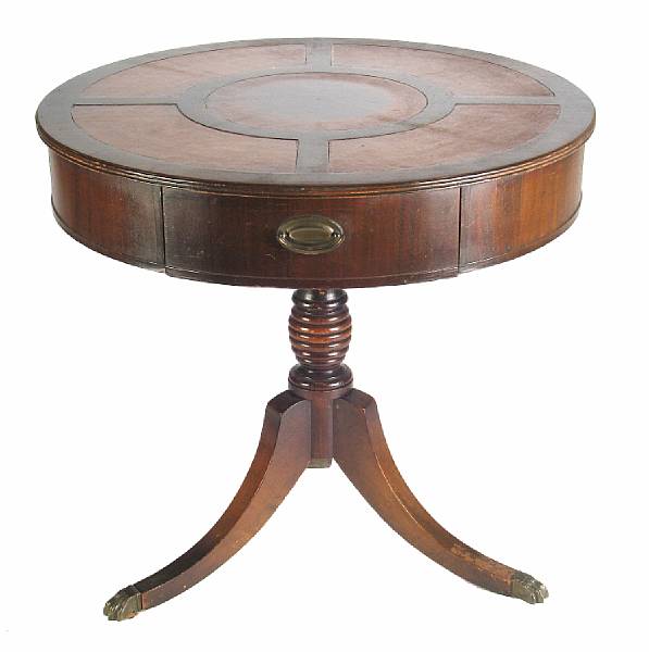 Appraisal: A George III style drum table height in diameter in