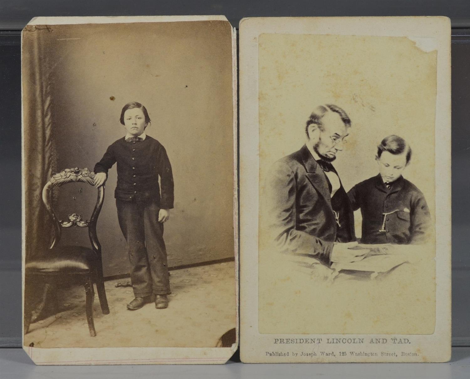 Appraisal: carte de visites one id'd as William Lincoln verso from