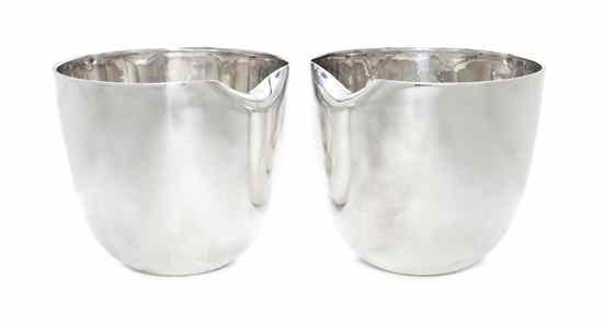 Appraisal: A Pair of American Sterling Silver Ice Buckets Elsa Peretti