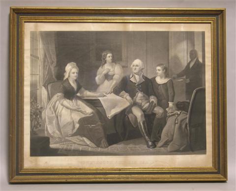 Appraisal: AFTER G SCHUSSELE WASHINGTON AND HIS FAMILY Print x in