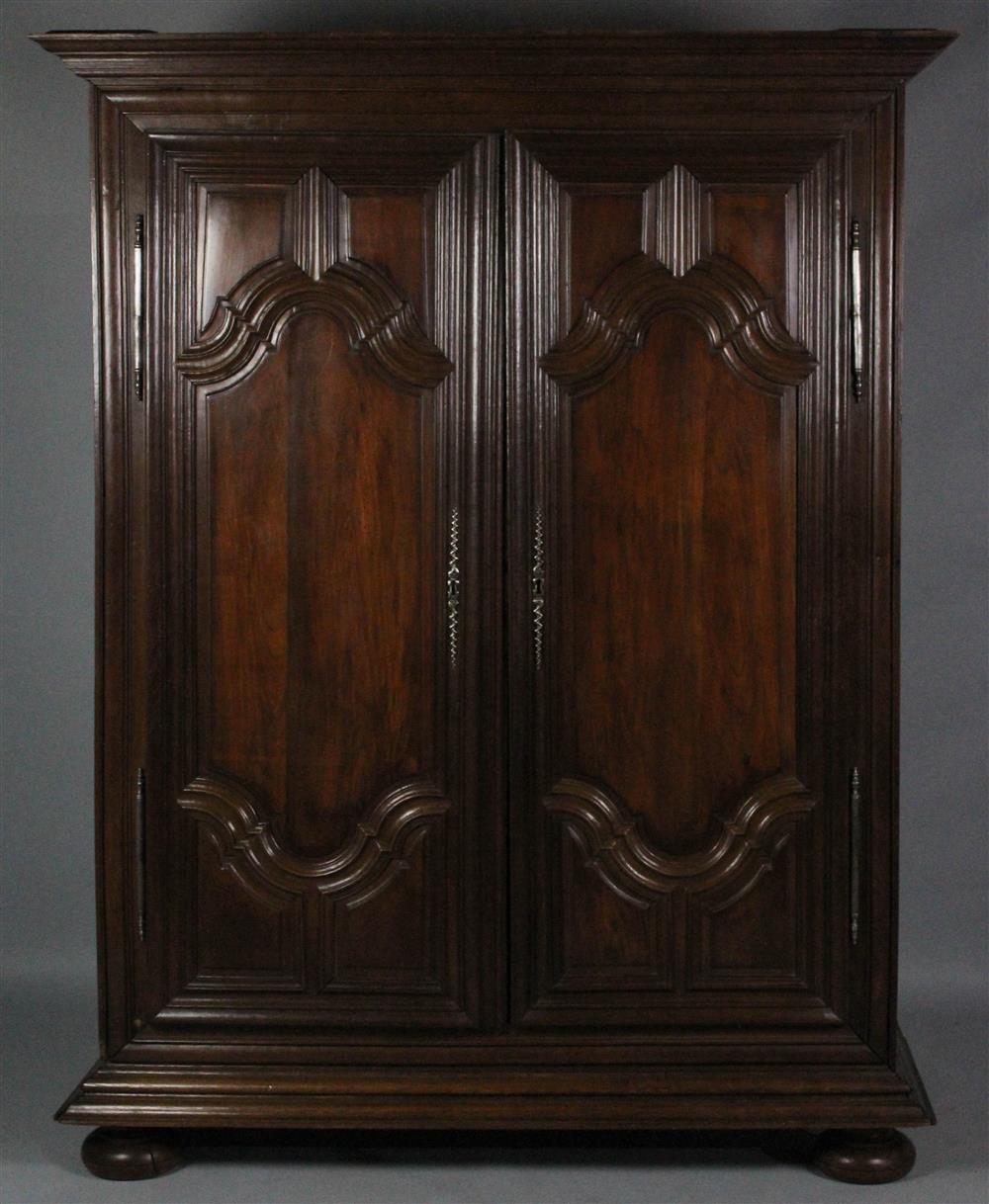 Appraisal: FRENCH PROVINCIAL MAHOGANY AND OAK ARMOIRE mid- th Century with