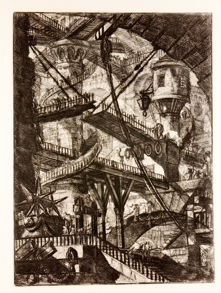 Appraisal: - Piranesi Prison Carceri Series The Drawbridge Etching Giovanni Battista