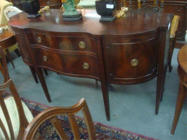 Appraisal: Mahogany Serpentine Front Sideboard From a Bronxville estate Dimensions x