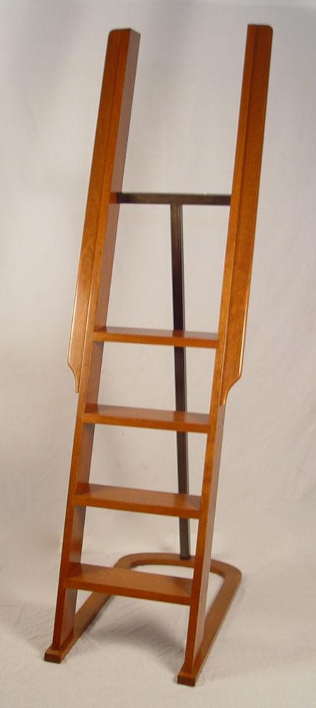 Appraisal: MODERN DESIGN JERAMY BEDE LIBRARY LADDER BOOKSHELF Modern design wood