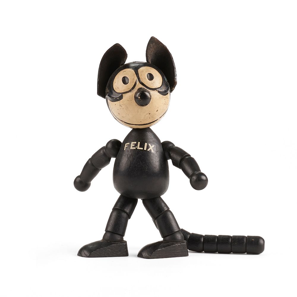 Appraisal: Vintage Felix the Cat Wooden Doll Vintage carved and painted