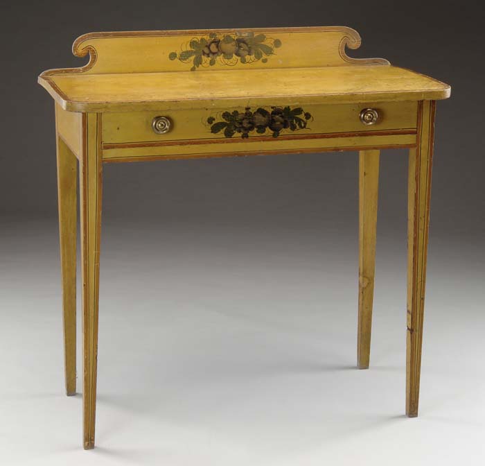 Appraisal: GOOD STATE OF MAINE PAINT DECORATED ONE DRAWER DRESSING TABLE