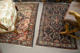 Appraisal: Two Hamaden Oriental throw rugs ' x ' and '