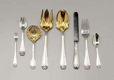 Appraisal: Tiffany Colonial sterling flatware pieces most with monograms oz T