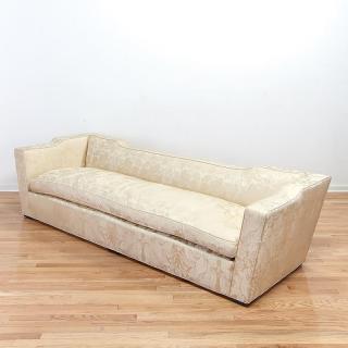 Appraisal: James Mont silk upholstered sofa James Mont silk upholstered sofa