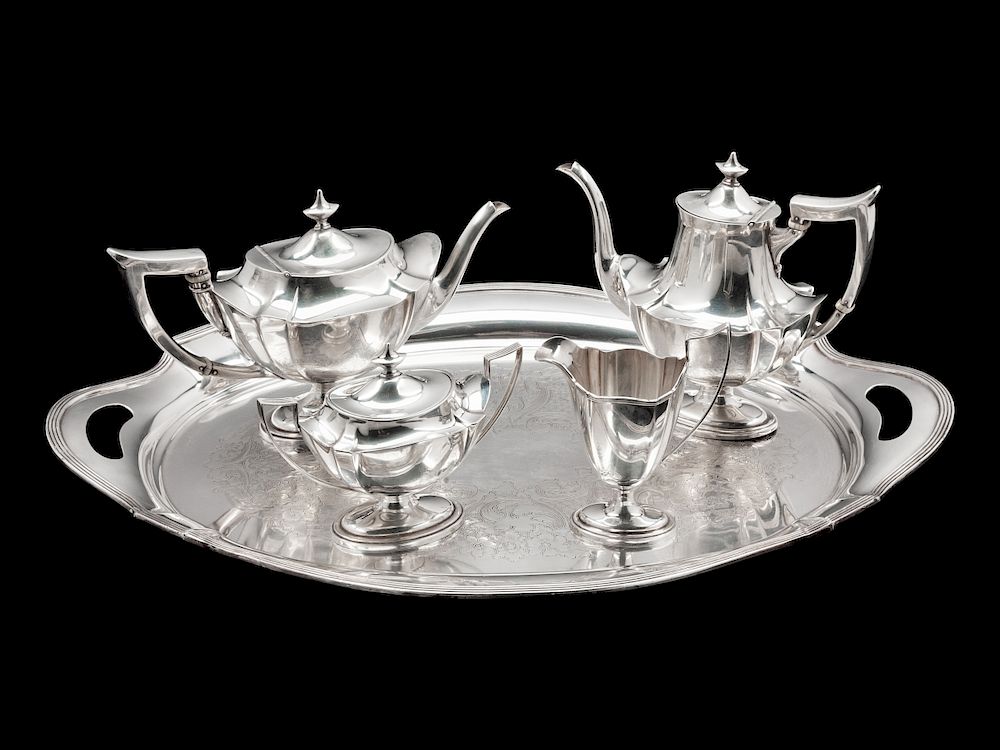 Appraisal: An American Silver Four-Piece Tea and Coffee Service An American