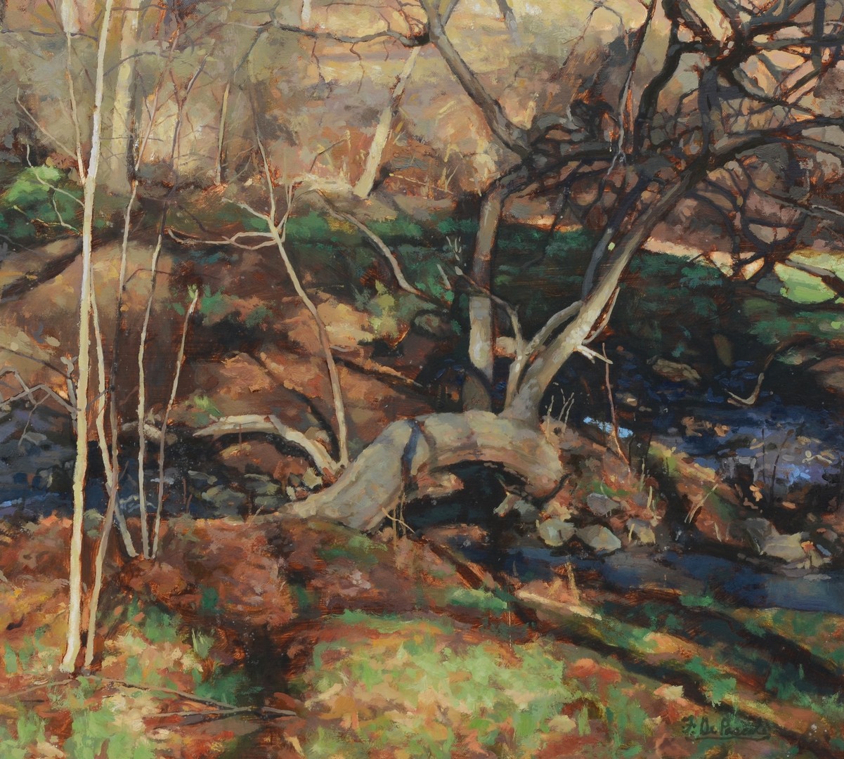 Appraisal: Frank DePascale American th Century oil on canvas Fallen Tree