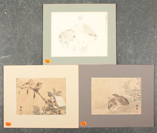 Appraisal: Imao Keinen Japanese - Two unframed watercolors on rice paper