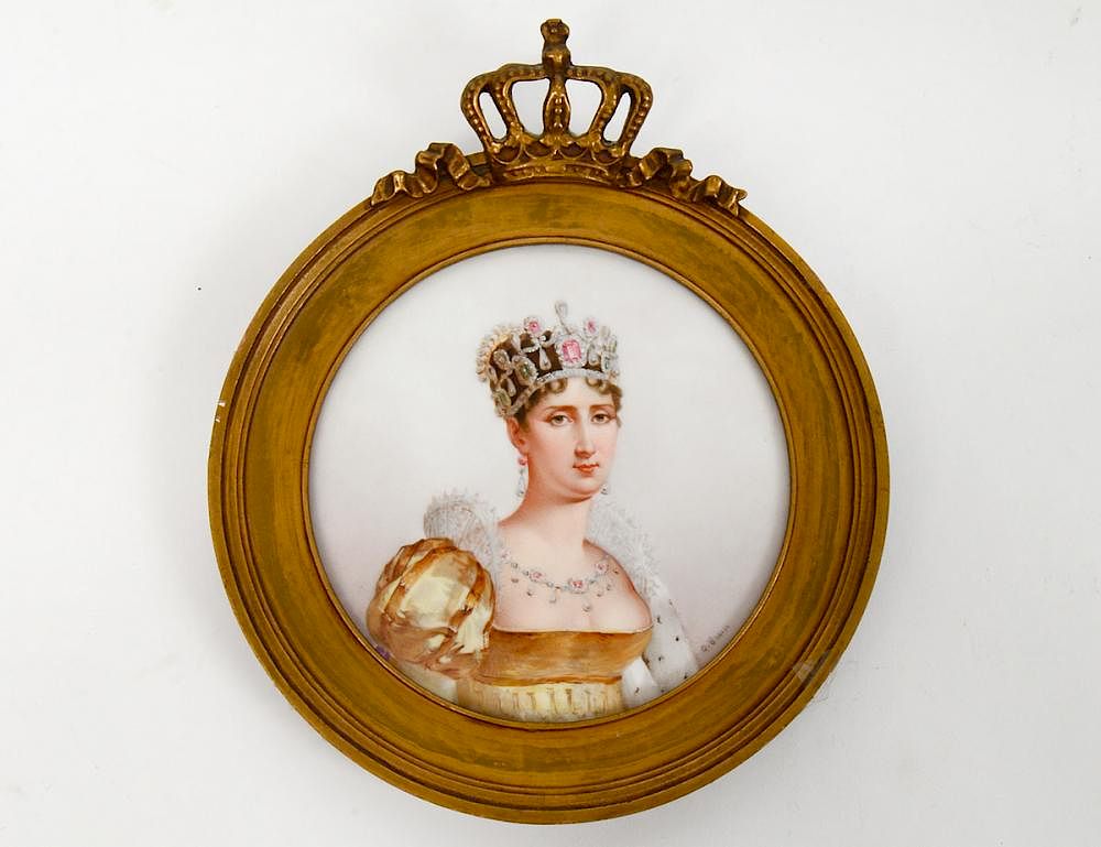 Appraisal: KPM PORCELAIN PLAQUE OF EMPRESS JOSEPHINE Late th Century Incised