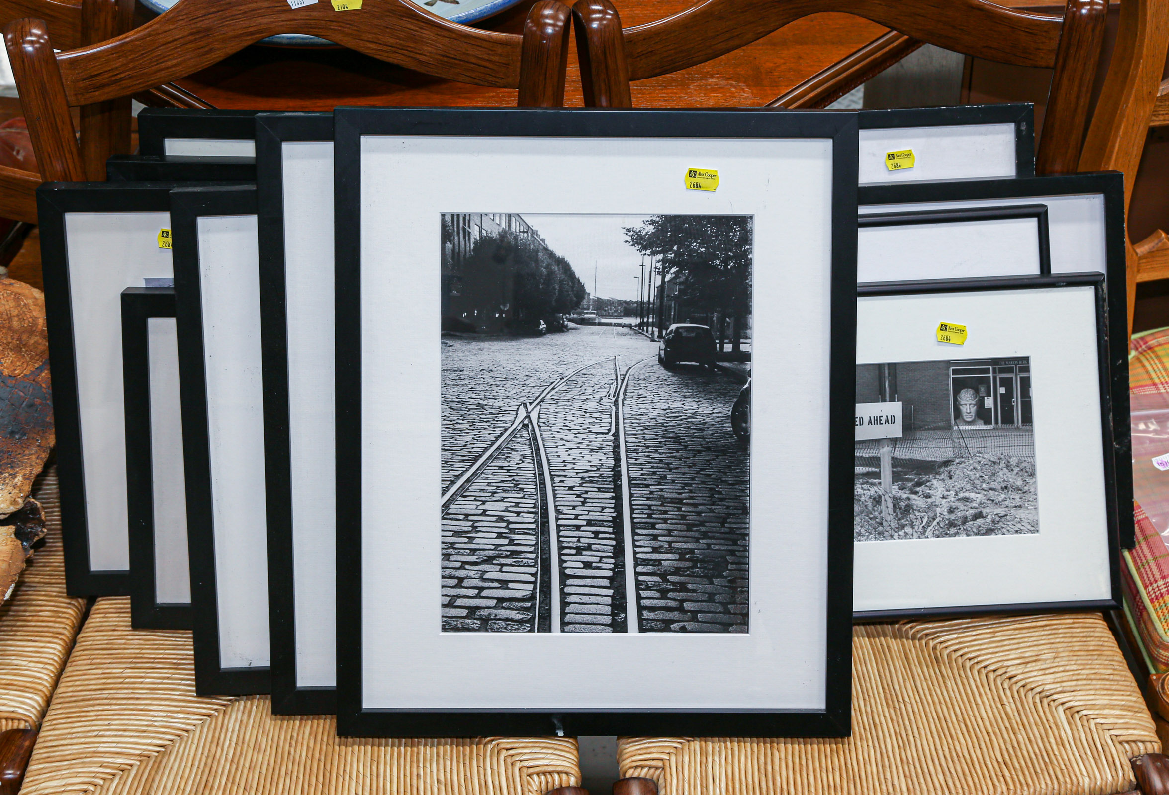 Appraisal: FRAMED PHOTOGRAPHS Urban Street scenes late th century largest sight