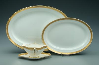 Appraisal: Four Mintons serving pieces each with bands of gilt decoration