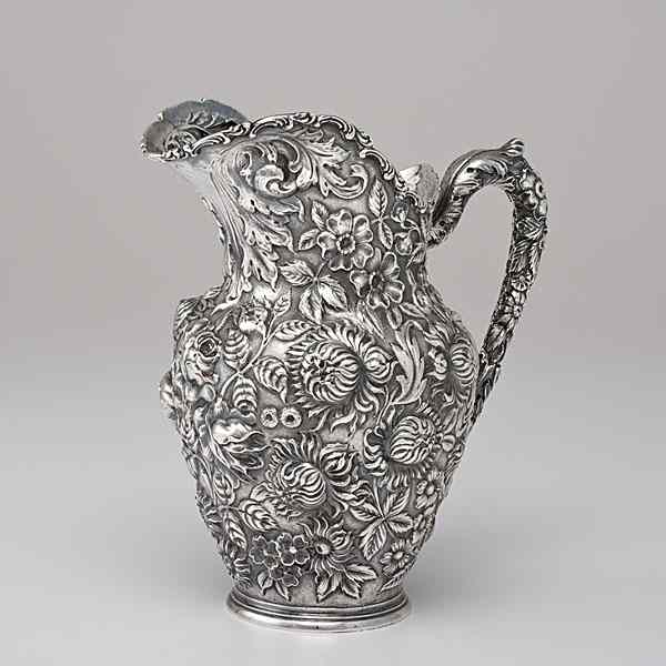 Appraisal: Baltimore Sterling Silver Co Repouss Presentation Pitcher American early th