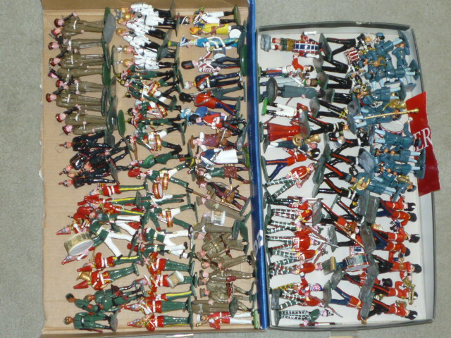 Appraisal: Approximately one hundred and thirty metal figures scratch painted mainly