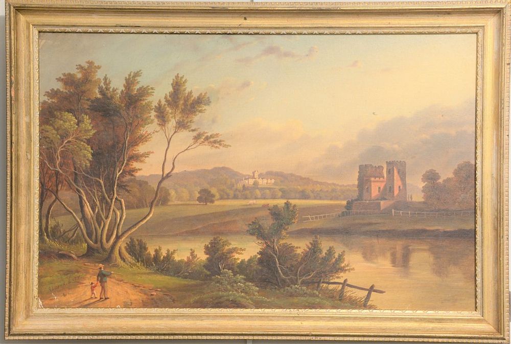 Appraisal: Edward Lear - oil on canvas mounted on board country