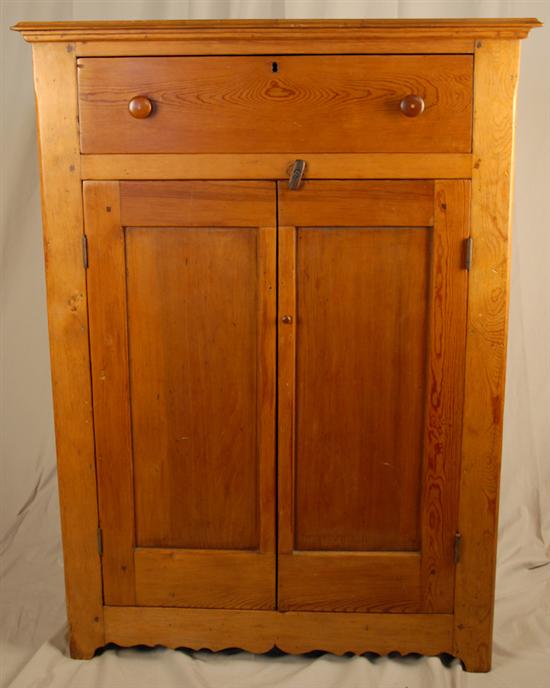 Appraisal: A th C Southern Jelly Cupboard of yellow pine with