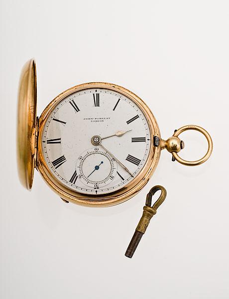 Appraisal: HUNTING CASE GOLD POCKET WATCH BY JOHN FORREST English ca