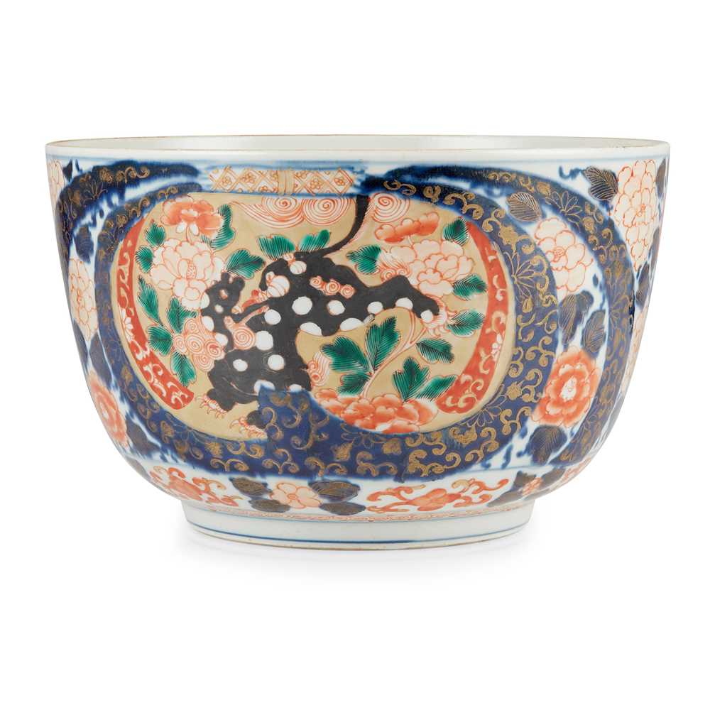 Appraisal: LARGE IMARI BOWL MEIJI PERIOD painted on the steep sides