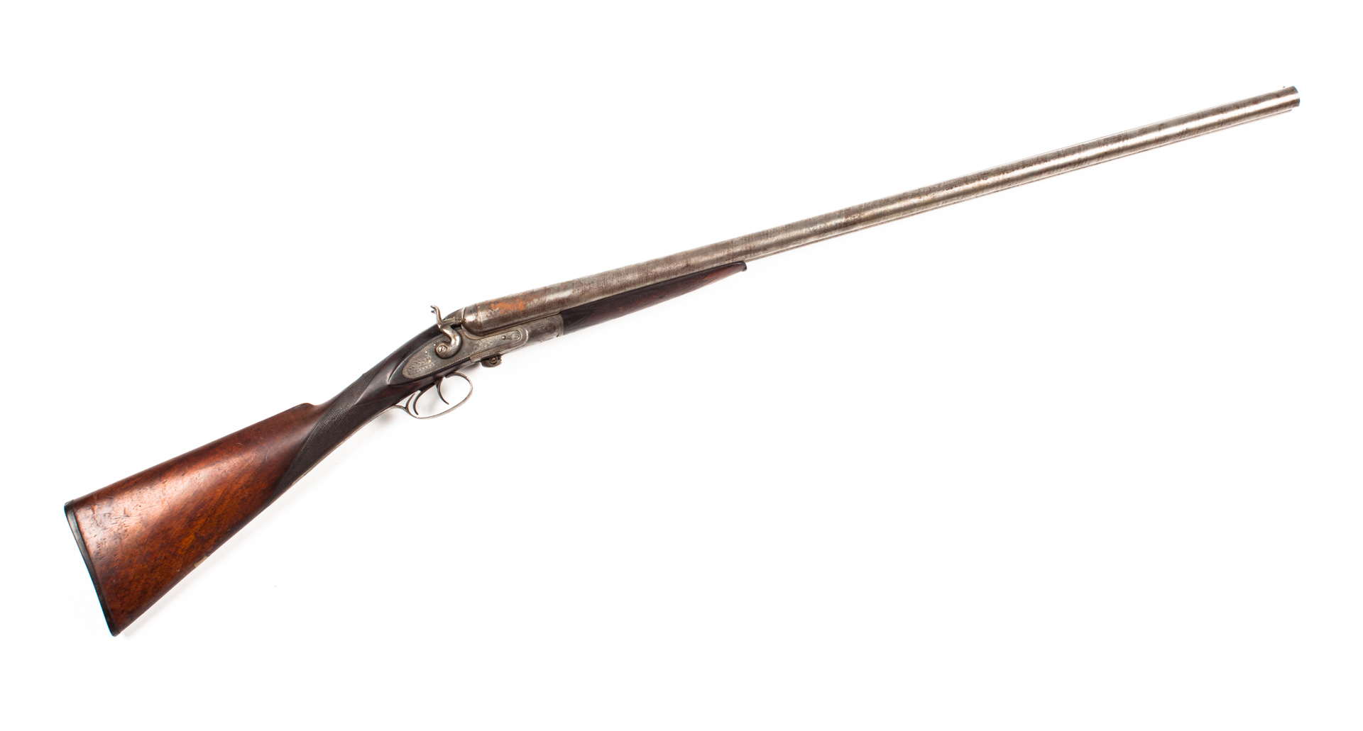 Appraisal: W Richards side-lever percussion shotgun London late th century case-hardened