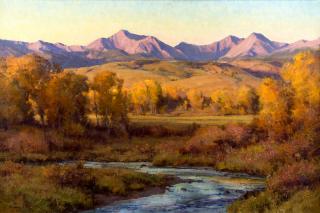 Appraisal: Shields Valley Sunset by Clyde Aspevig Clyde Aspevig - oil