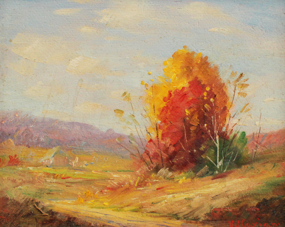 Appraisal: CARIANI V J American - Autumn Landscape Oil Board ''