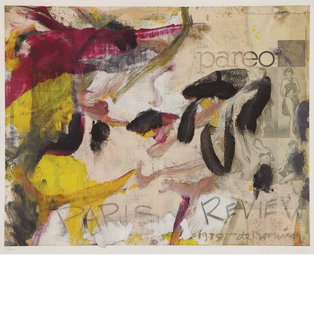 Appraisal: Willem de Kooning PARIS REVIEW Color offset lithograph signed in