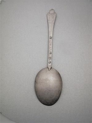 Appraisal: A Charles II spoon scratched with stylised leaves and pricked