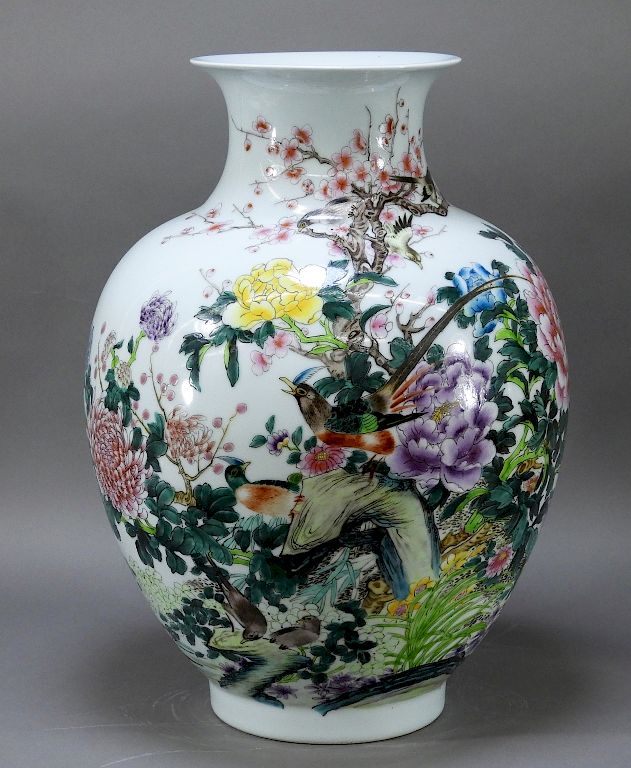 Appraisal: Exceptional LG Chinese Republic Famille Rose Vase China Republic period