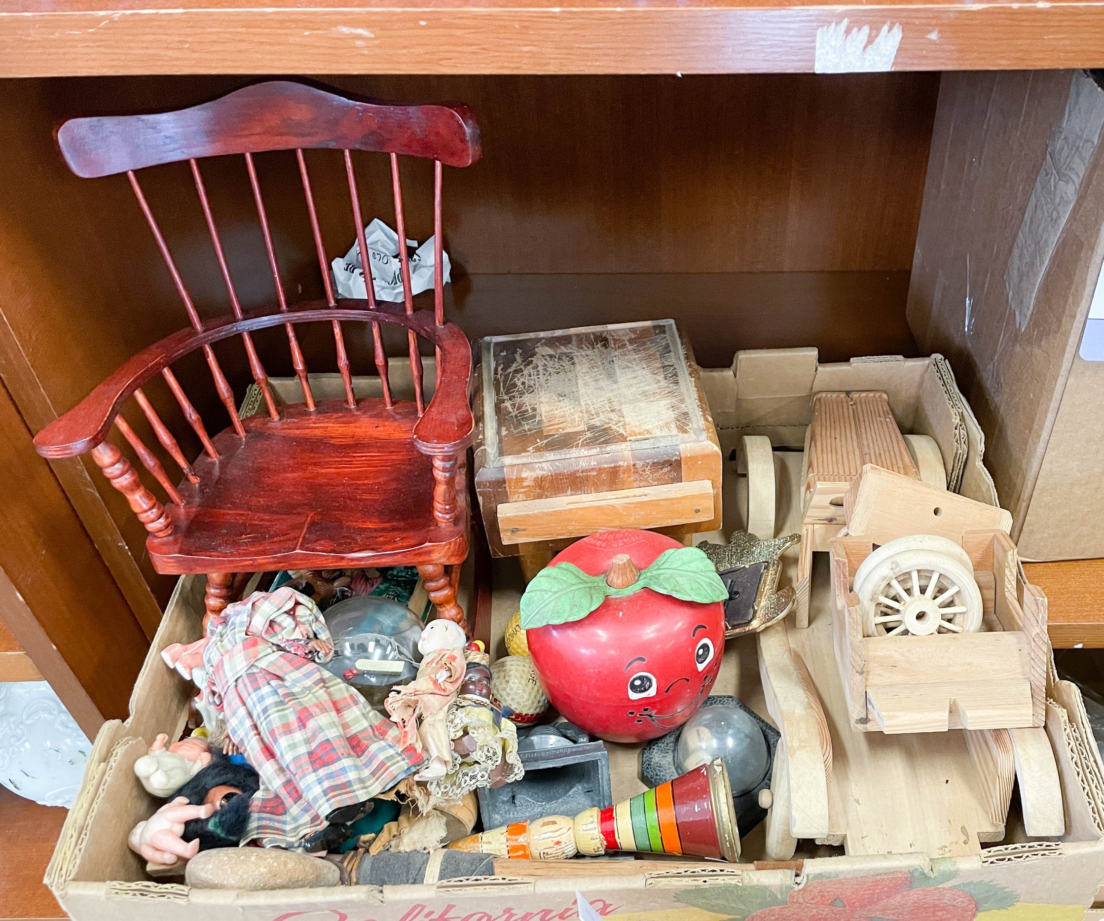 Appraisal: Lot of toys including Windsor comb back rocking chair -