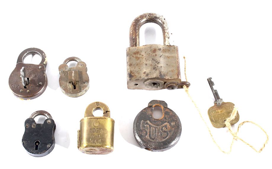 Appraisal: Antique Steel and Brass Locks Included in this lot we