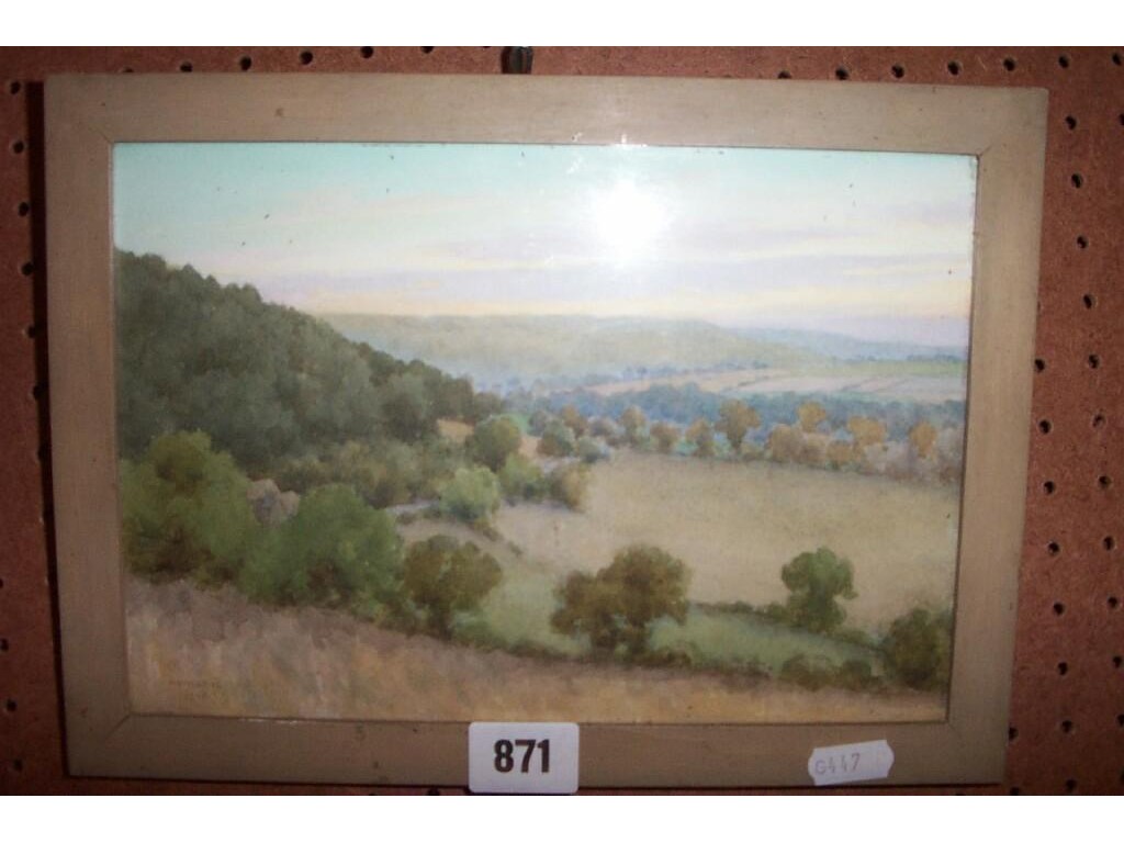 Appraisal: A small watercolour of a landscape by Montague Rivers signed