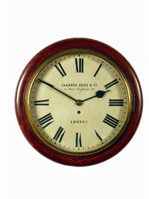 Appraisal: An oak wall clock the German single fusee movement stamped