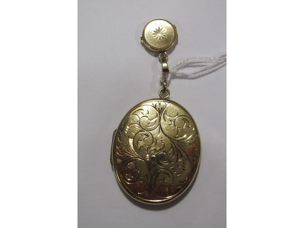 Appraisal: Two ct gold photo lockets Approximately gms