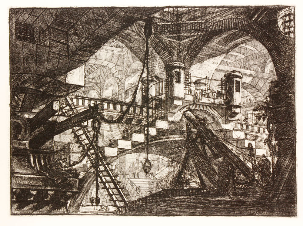 Appraisal: - Piranesi Prison Carceri Series The Arch with Shell Ornament