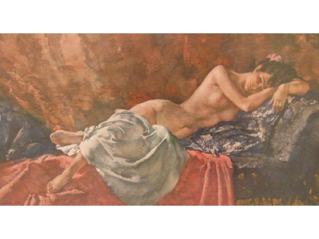 Appraisal: AFTER SIR WILLIAM RUSSELL FLINT A Nude lying on a