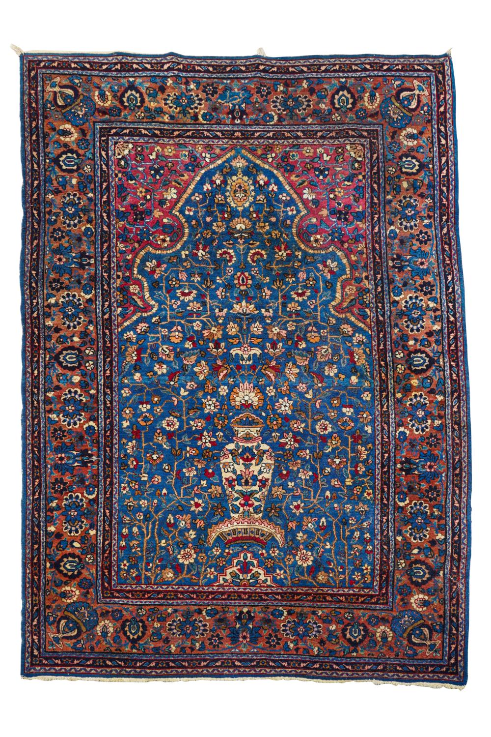 Appraisal: TABRIZ WOOL PRAYER RUGCondition minor wear to selvedges A few