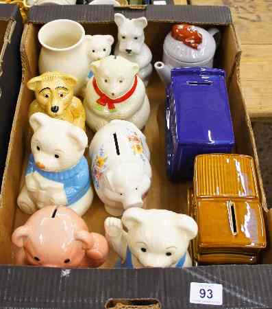 Appraisal: A collection of Wade Moneyboxes to include Teddy Bears Pigs