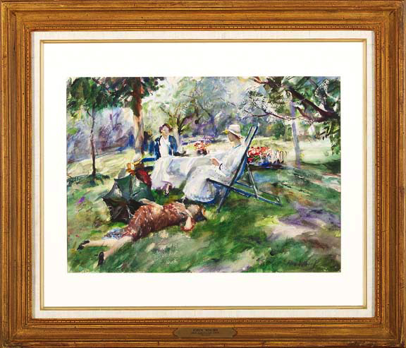 Appraisal: John Whorf American Massachusetts - Siesta watercolor sight - x