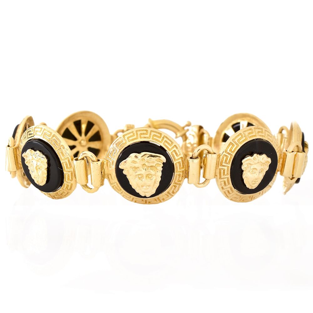 Appraisal: Versace style K Gold Bracelet Versace style Karat Yellow Gold