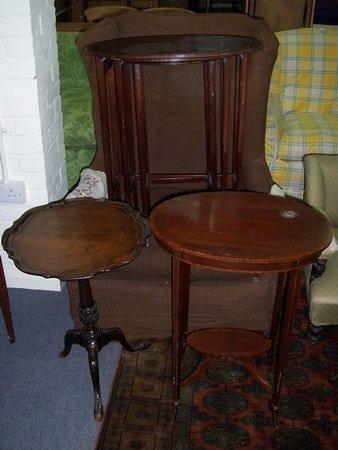 Appraisal: An armchair on taper legs an Edwardian oval table a