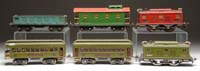 Appraisal: LIONEL STANDARD GAUGE SIX-PIECE LOT Lot includes E Pea green