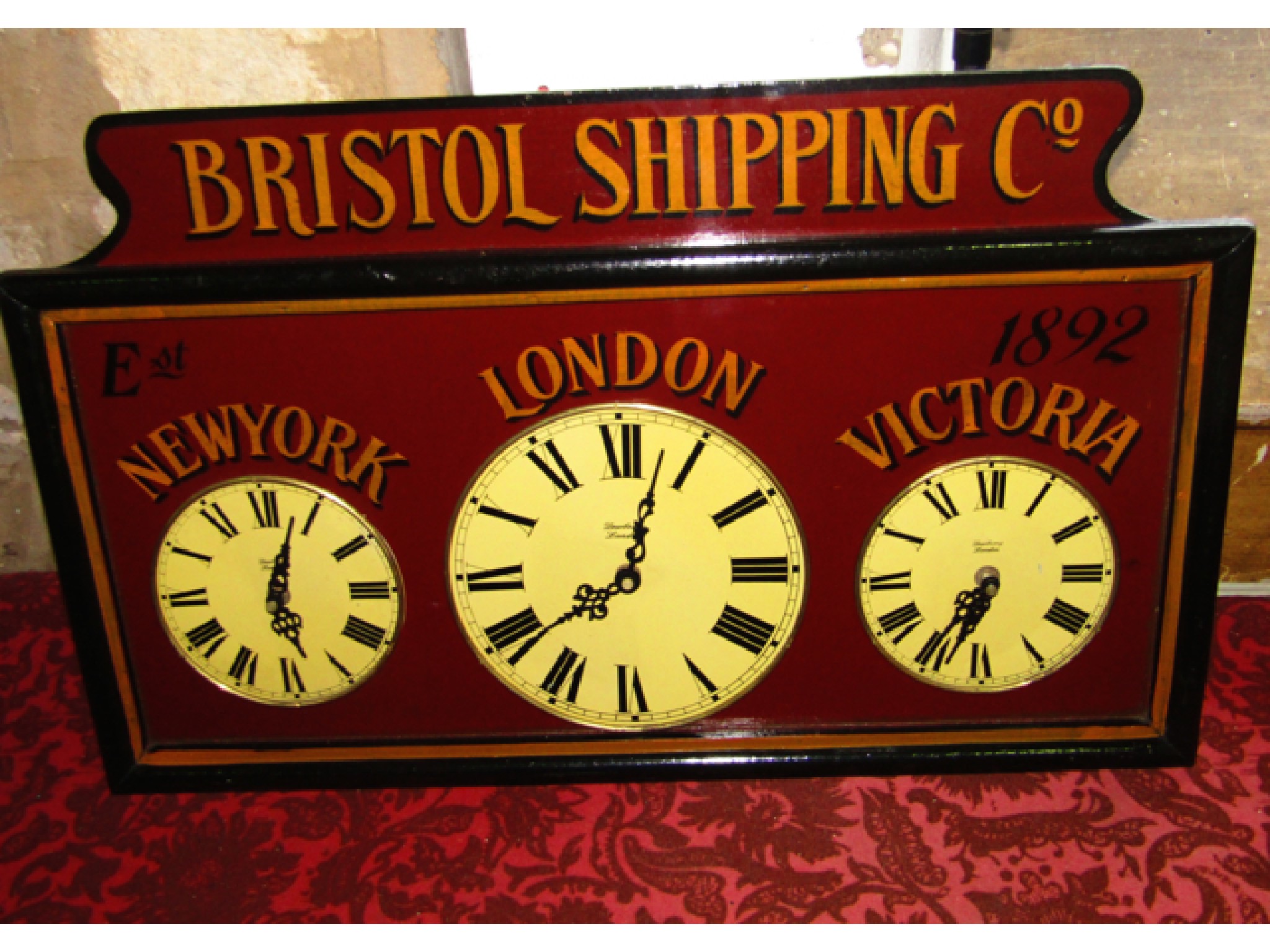 Appraisal: A trio of reproduction advertising timber wall signs to include