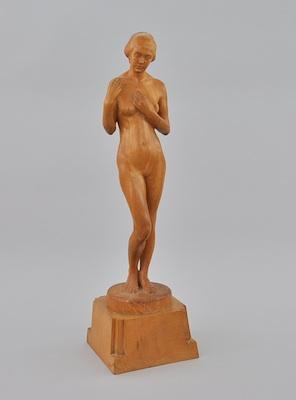 Appraisal: A Carved Wood Sculpture Signed A Bardery From Muriel S