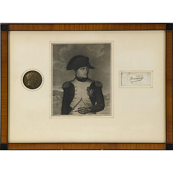 Appraisal: NAPOLEON AUTOGRAPHMounted in frame with etching and plaqueSigned F AndrieuSold