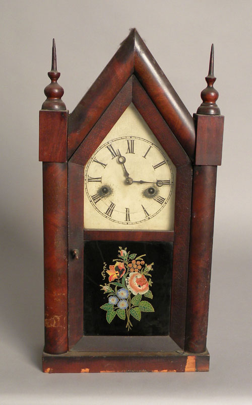 Appraisal: New Haven steeple clock th c h