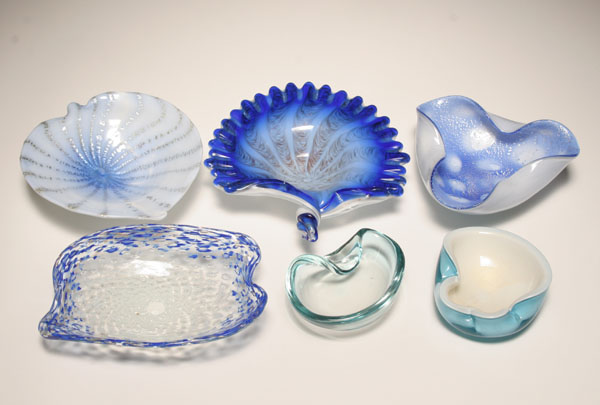 Appraisal: Lot of Murano glass bowls each decorated and some containing