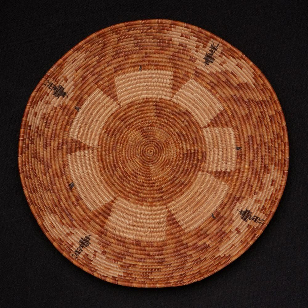 Appraisal: A California Mission basket First-quarter th Century Coiled tray with